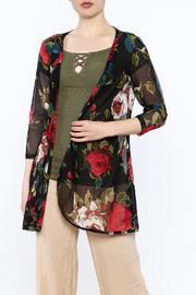  Floral Mesh Cardigan
