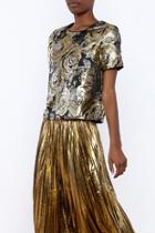 Metallic Evening Blouse