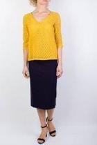  Lace Mustard Top