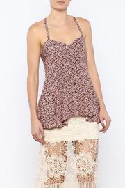  Wine Floral Printed Top
