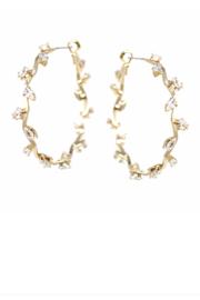  Gold Vine Hoop Earrings