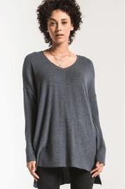  Sweater Knit V Neck Tunic