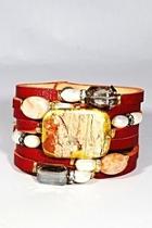  Red Leather Cuff