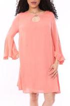  Orange Flare Dress