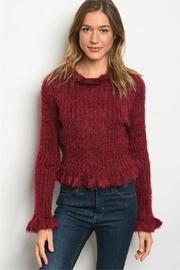  Wine Fluffy~frill Sweater