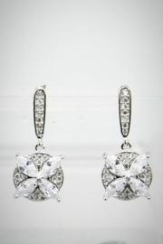  Cz Leaf Earrings