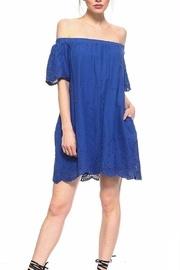  Eyelet Strapless Dress
