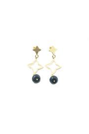  Black Star Earrings