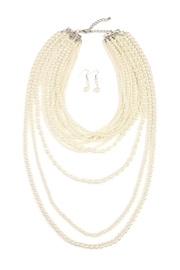  Pearl Layer Necklace Earring Set
