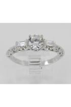  18k White Gold Engagement Ring Setting Mounting Diamond Bridal Jewelry 18k White Gold