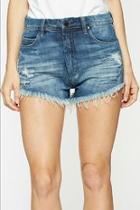  Distressed Wedge Shorts