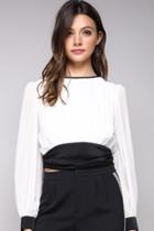  Tie-back Waist Blouse