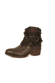  Black Flowered Bootie