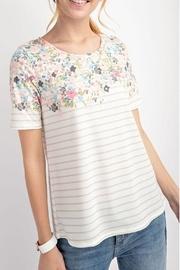  Floral Taupe Top