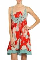  Red Turquoise Sundress