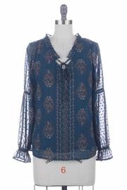  Floral Swiss-dot Blouse