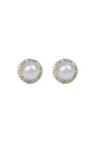  Pave Pearl Studs