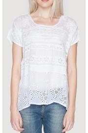  Embroidered Trim Tee