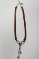  Brown Leather Necklace