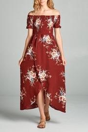  Floral Off-shoulder Maxi-dress