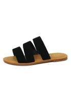  Black Suade Straps-sandals