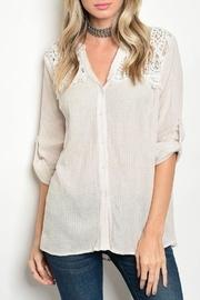  Beige Crochet Blouse