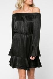  Off Shoulder Satin Dress