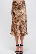  Cheetah Midi Skirt