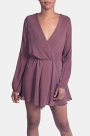  Red Brown Chiffon Romper