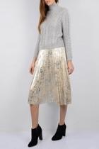  Silver Suede Skirt