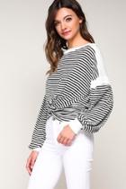  Striped Knotted Top