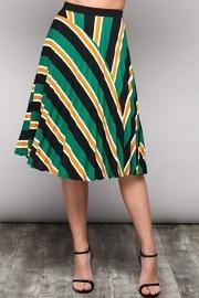  Stripe Pleated Skirt