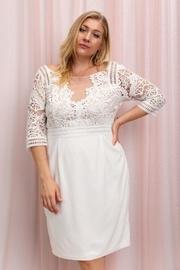  Ivory/nude Crocheted Dress
