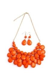  Teardrop-bubble Bib Necklace-set