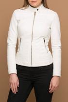  White Vegan-leather Jacket