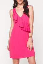  Pink Ruffle Detail Dress