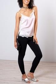  Lace Trim Satin Cami