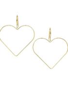  Heart Shape Hoop Drop Earrings