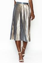  Metallic Pleat Skirt