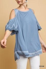  Cold-shoulder Crochet-edge Tunic