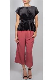  Amelia Peplum Velvet-top