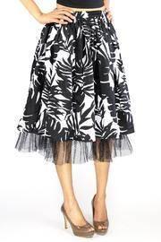 Black White Skirt