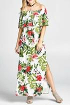  Tropical-print Maxi Dress