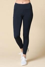  Raw-edge Navy Leggings
