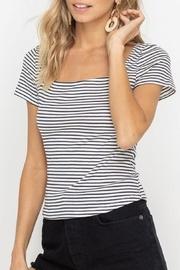  Square-neck Striped Top