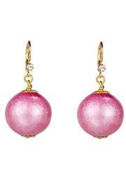  Pink Cotton Pearl Earrings