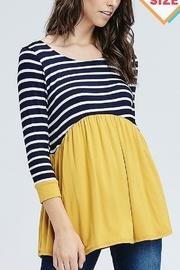  Stripe Color Block Top