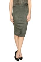  Faux Suede Olive Skirt