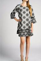  Printed A-line Dress