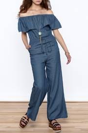 Denim Off Shoulder Jumpsuit